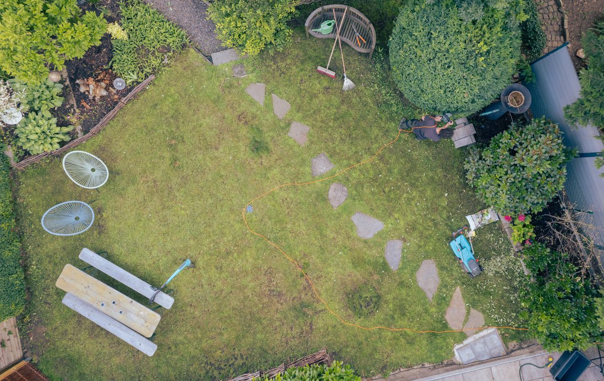 Gartenanlage von oben